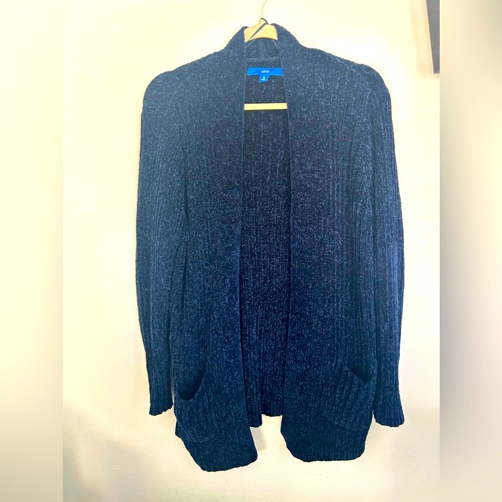 Apt 9 Royal Blue Cashmere Cardigan Sweater